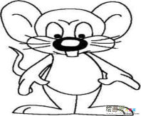 小老鼠简笔画：捉老鼠